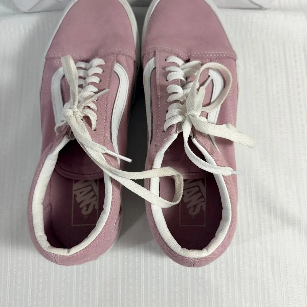 Vans Women Old Skool Stacked Pink Platform Sneakers 9.5 721356 Dusty Rose Skate